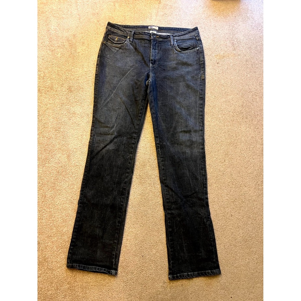 Faded Glory Bootcut Jeans Womens 18 Gray Denim Stretch 5-Pockets Boho Streetwear